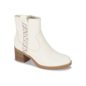 BARETRAPS POSTURE Womens Ivory Comfort Covina Almond Toe Block Heel Booties 8 M